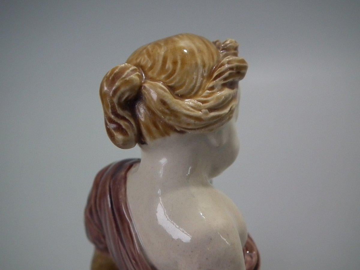 Victorian Minton Majolica Figural Flower Holder