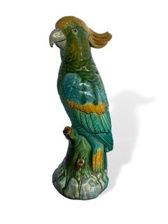 Minton Majolica Figure of a Parrot, English, circa 1890