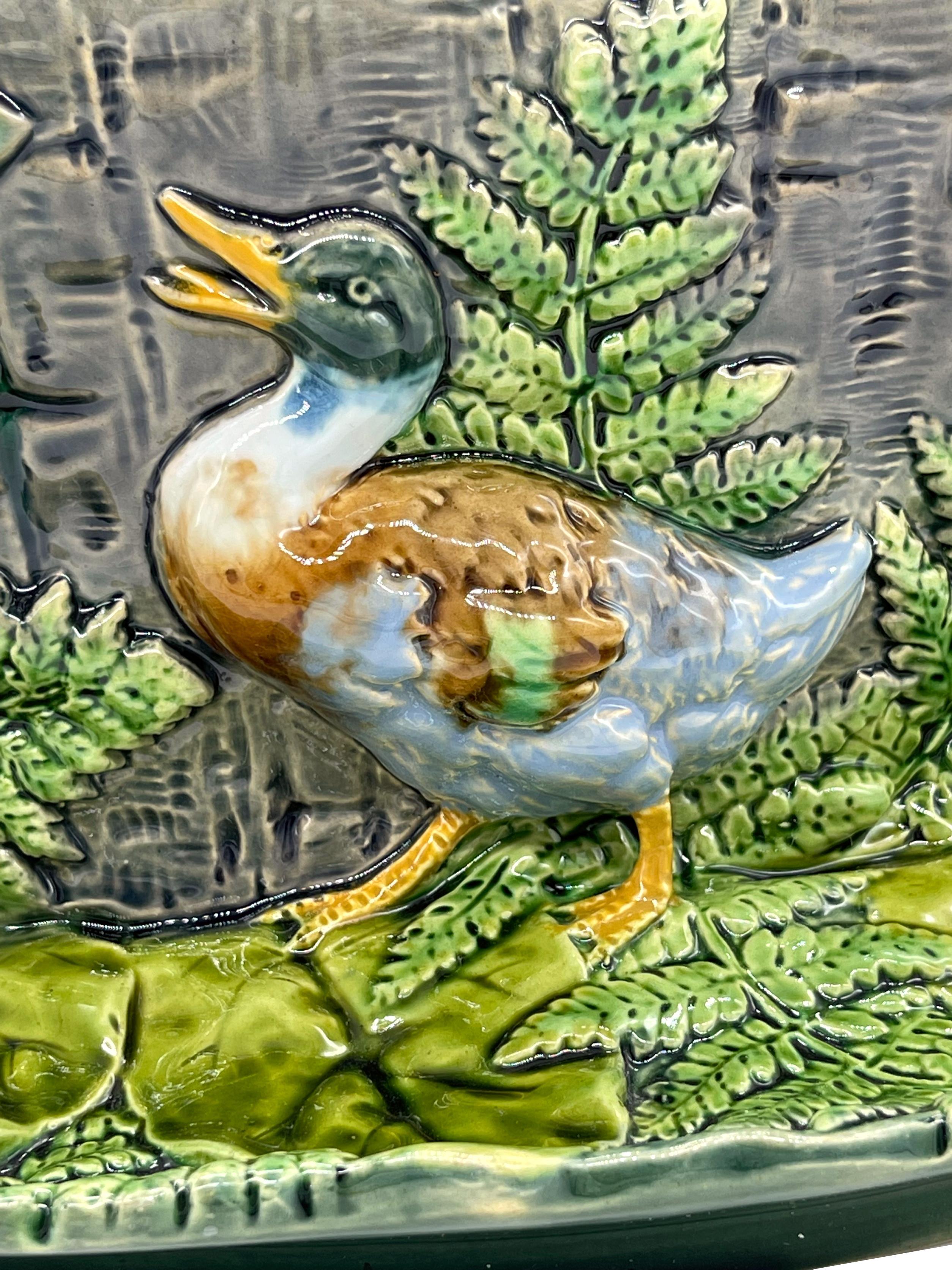 Minton Majolica Game Tureen with Foxes and Ducks, Dated 1874 1