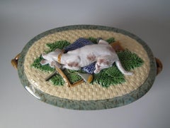 Minton Majolica Gun Dog Game Pie Dish With Liner