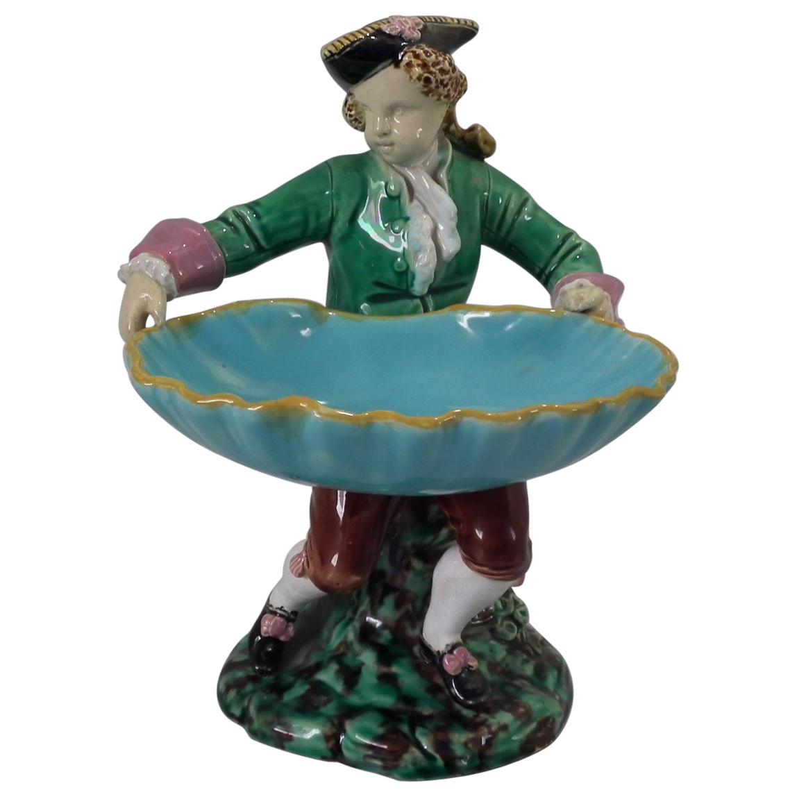 Figure de garçon Hogarth en majolique de Minton en vente