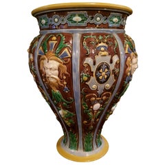 Jardinière en majolique de Minton