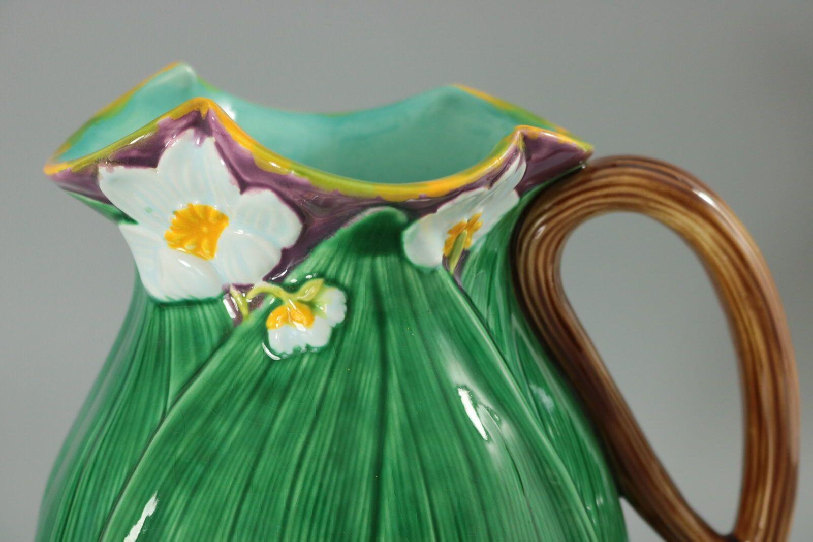 Minton Majolica Lily Jug/Pitcher For Sale 2