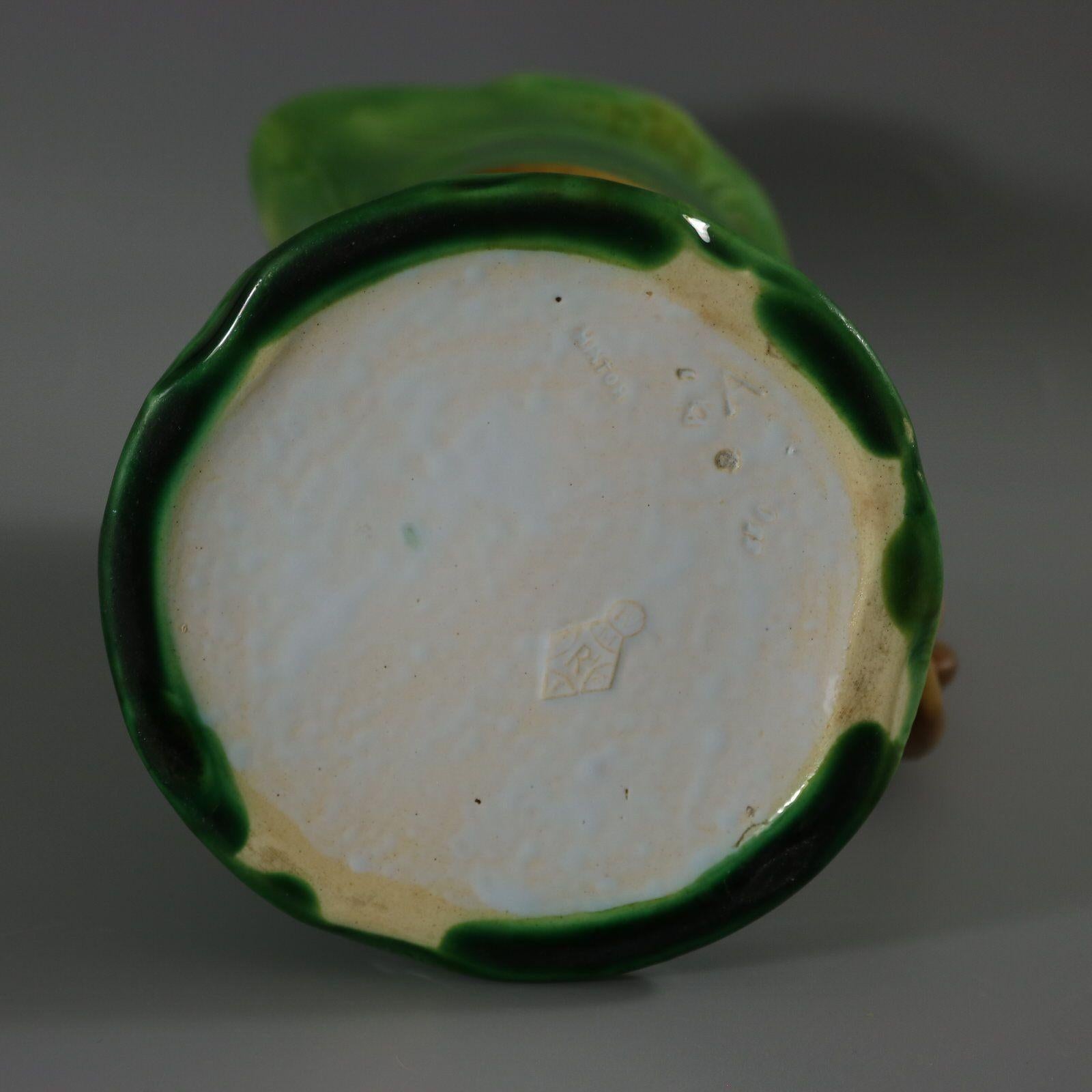 Minton Majolica Lily Leaves Jug/Pitcher 6