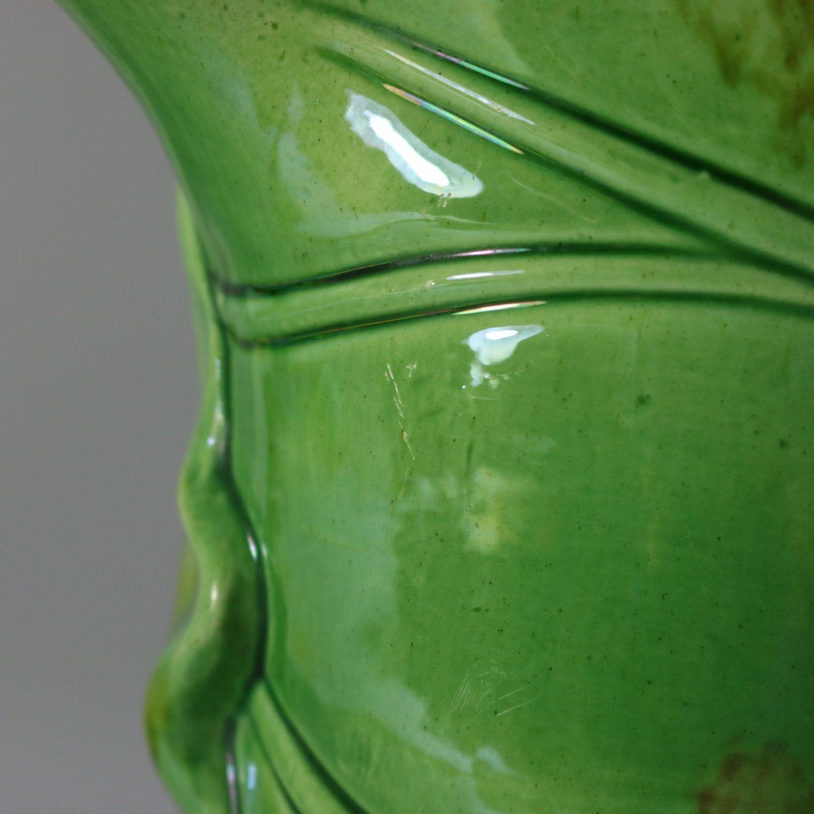 Minton Majolica Lily Leaves Jug/Pitcher 10