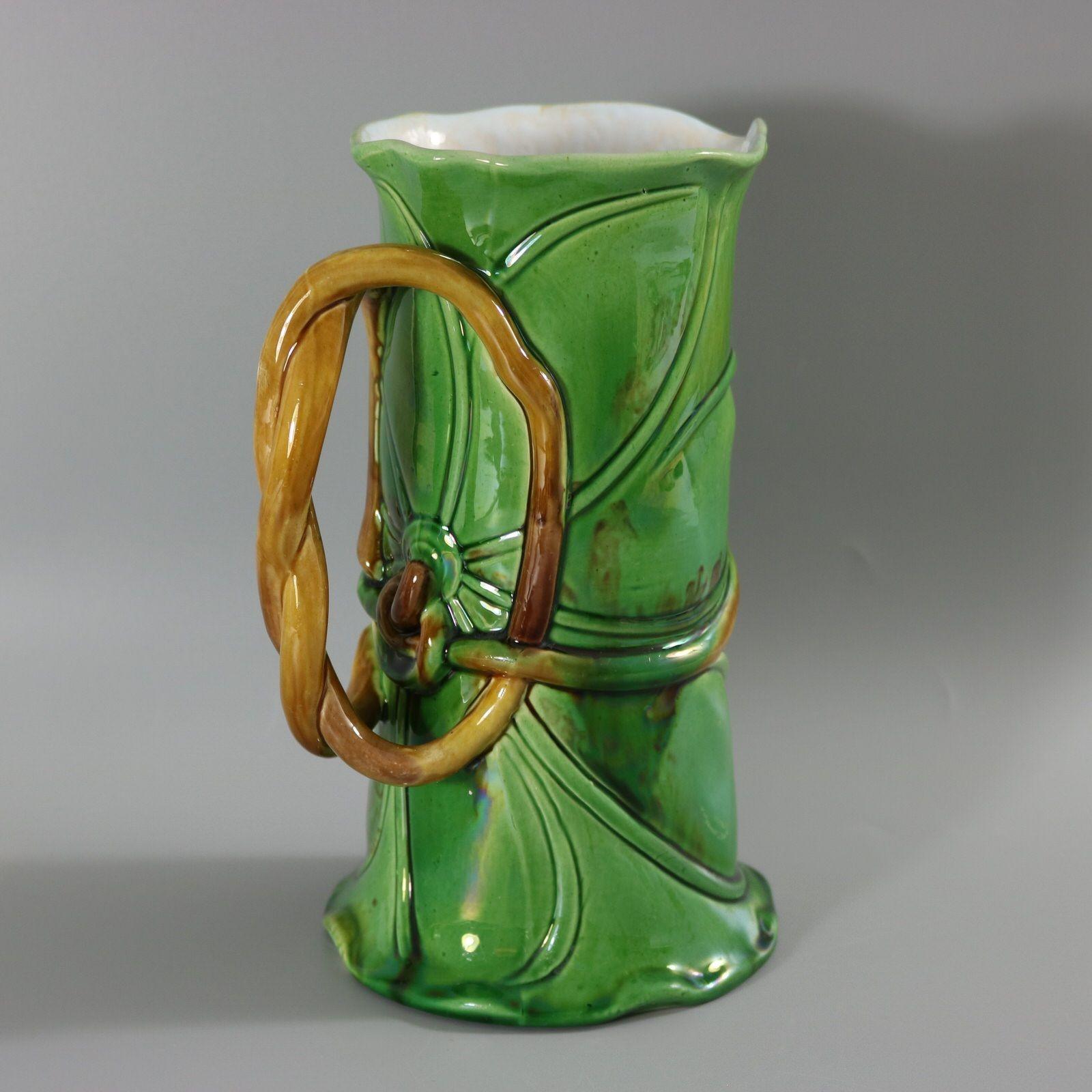 Mid-19th Century Minton Majolica Lily Leaves Jug/Pitcher