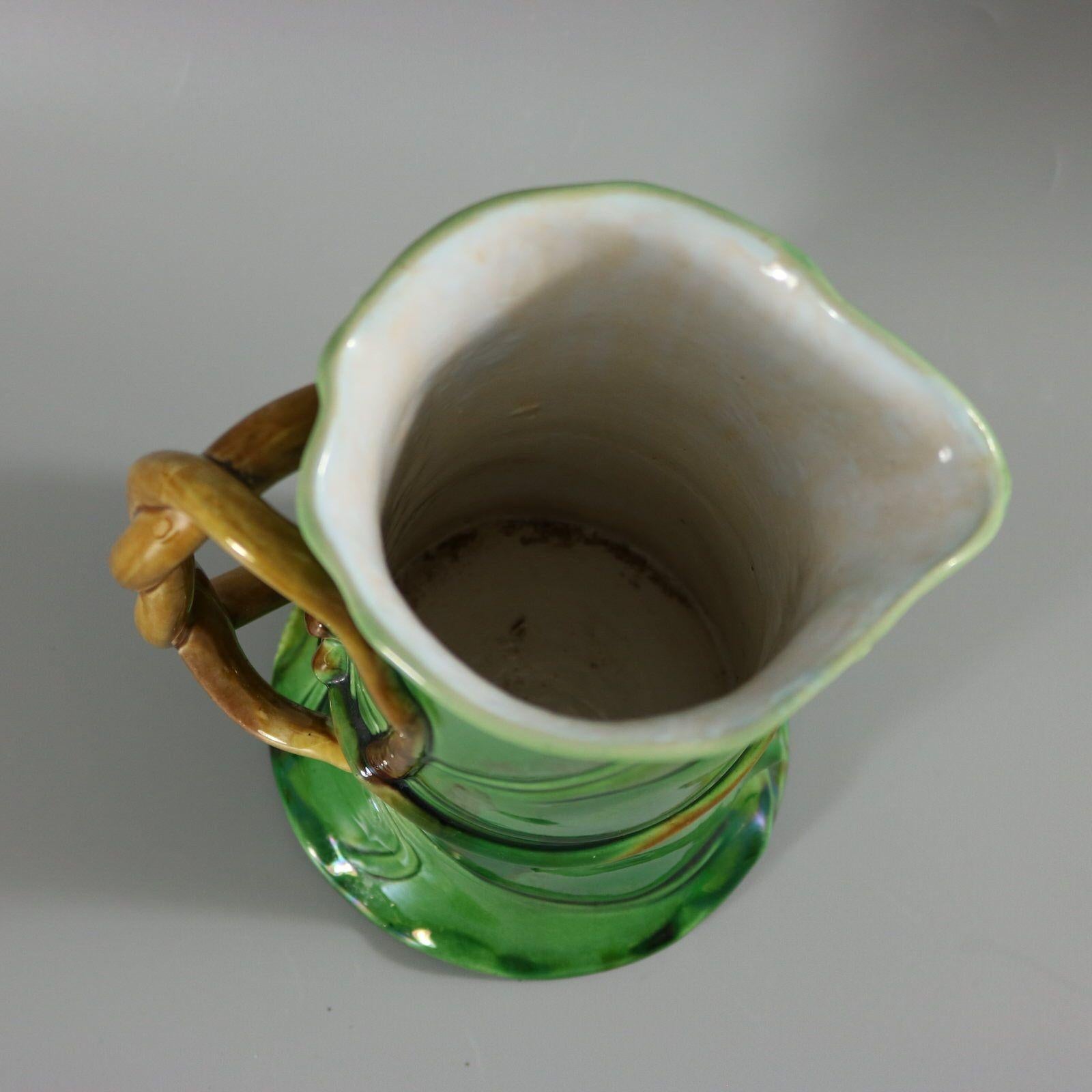 Minton Majolica Lily Leaves Jug/Pitcher 5