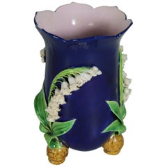 Minton Majolica Lily of the Valley Vase