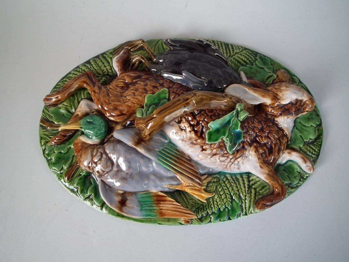 Minton Majolica Mallard Game Pie Dish and Cover In Good Condition For Sale In Chelmsford, Essex