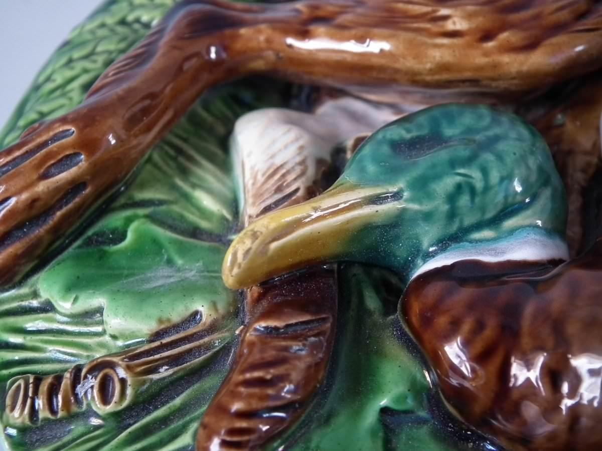 Minton Majolica Mallard Game Pie Dish, Liner and Cover For Sale 11