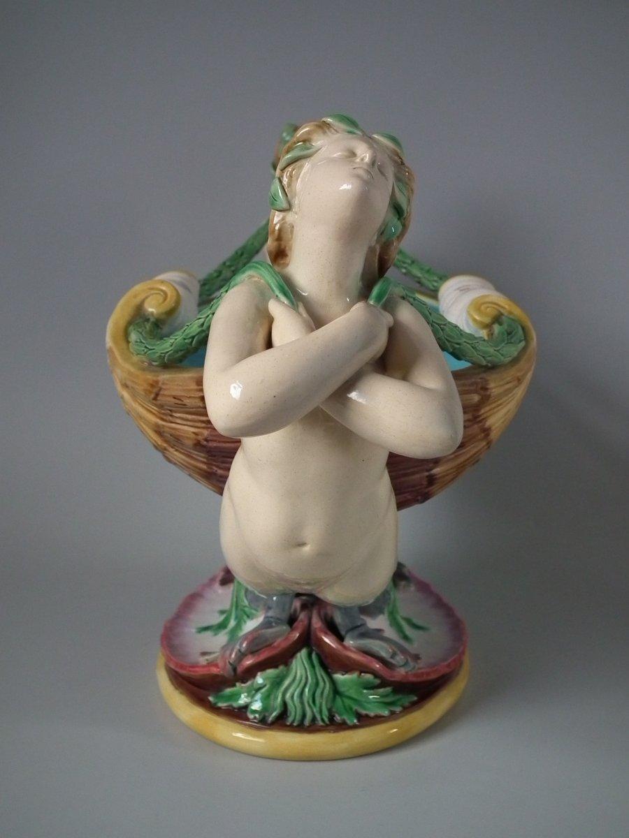 English Minton Majolica Mermaids Centrepiece Bowl