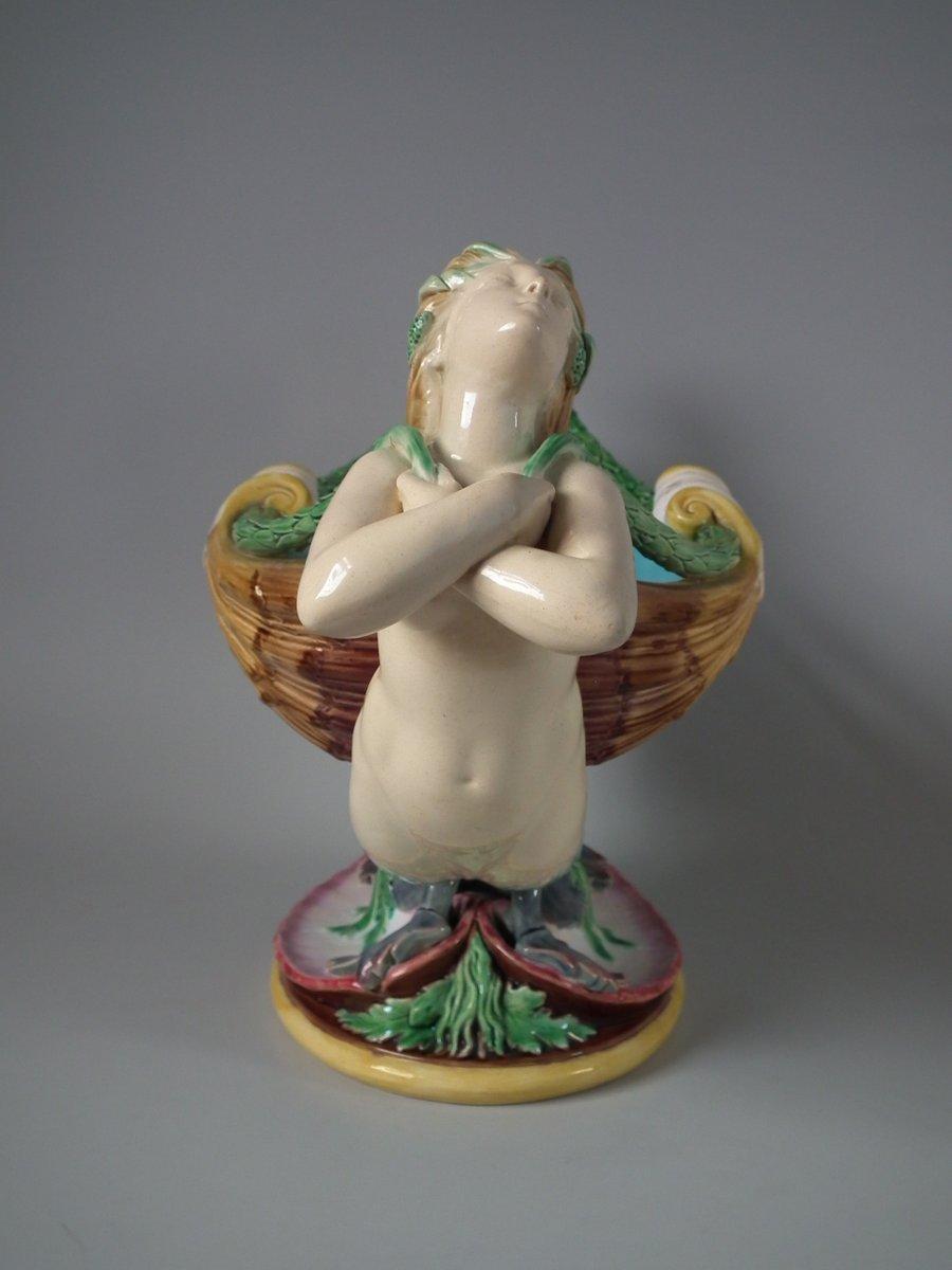 Mid-19th Century Minton Majolica Mermaids Centrepiece Bowl