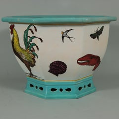 Minton Majolica 'Naturalist' Jardiniere by W.S Coleman