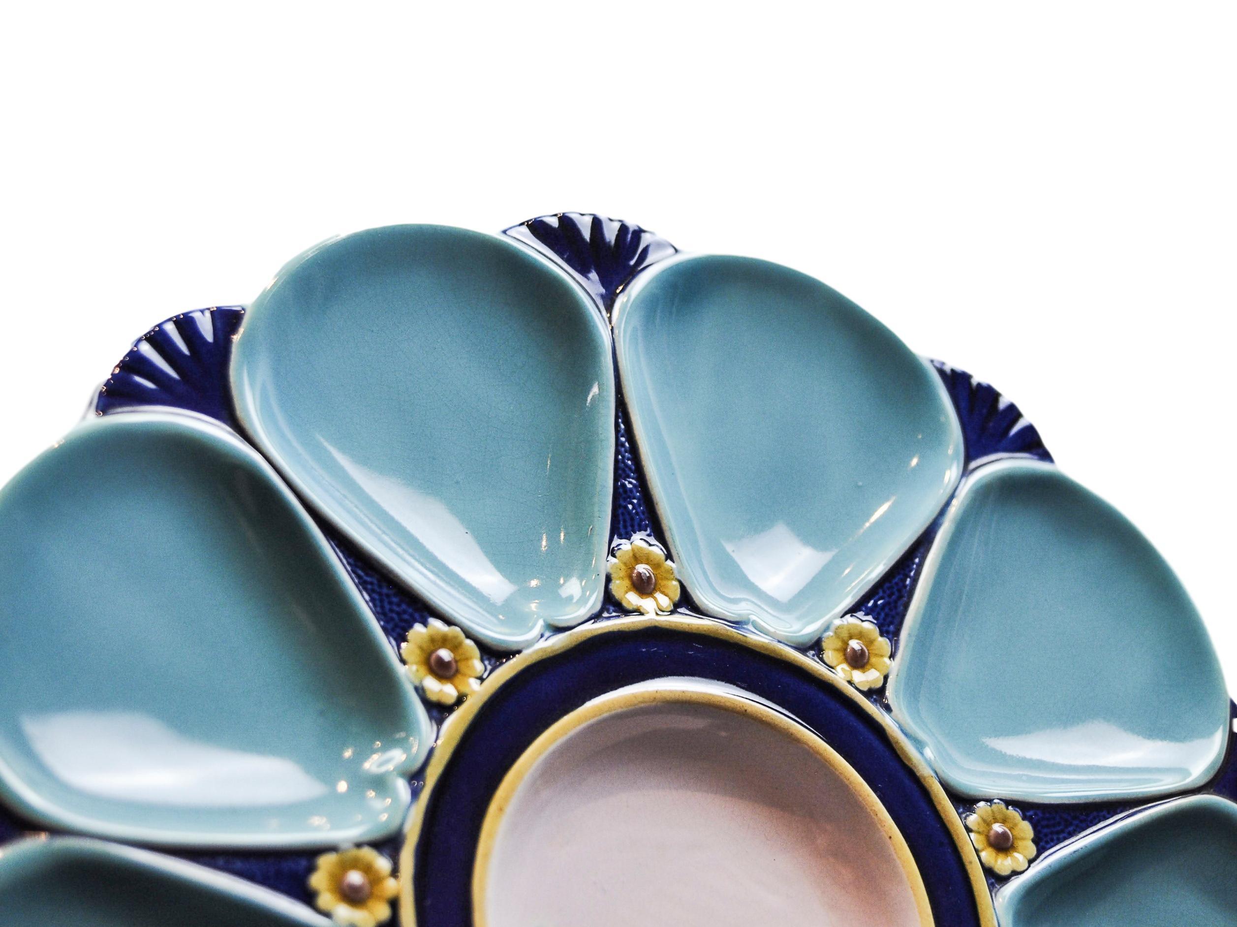 Late 19th Century Minton Majolica Oyster Plate