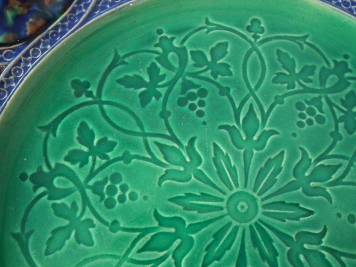 Minton Majolica Palissy Ware Plate In Good Condition In Chelmsford, Essex