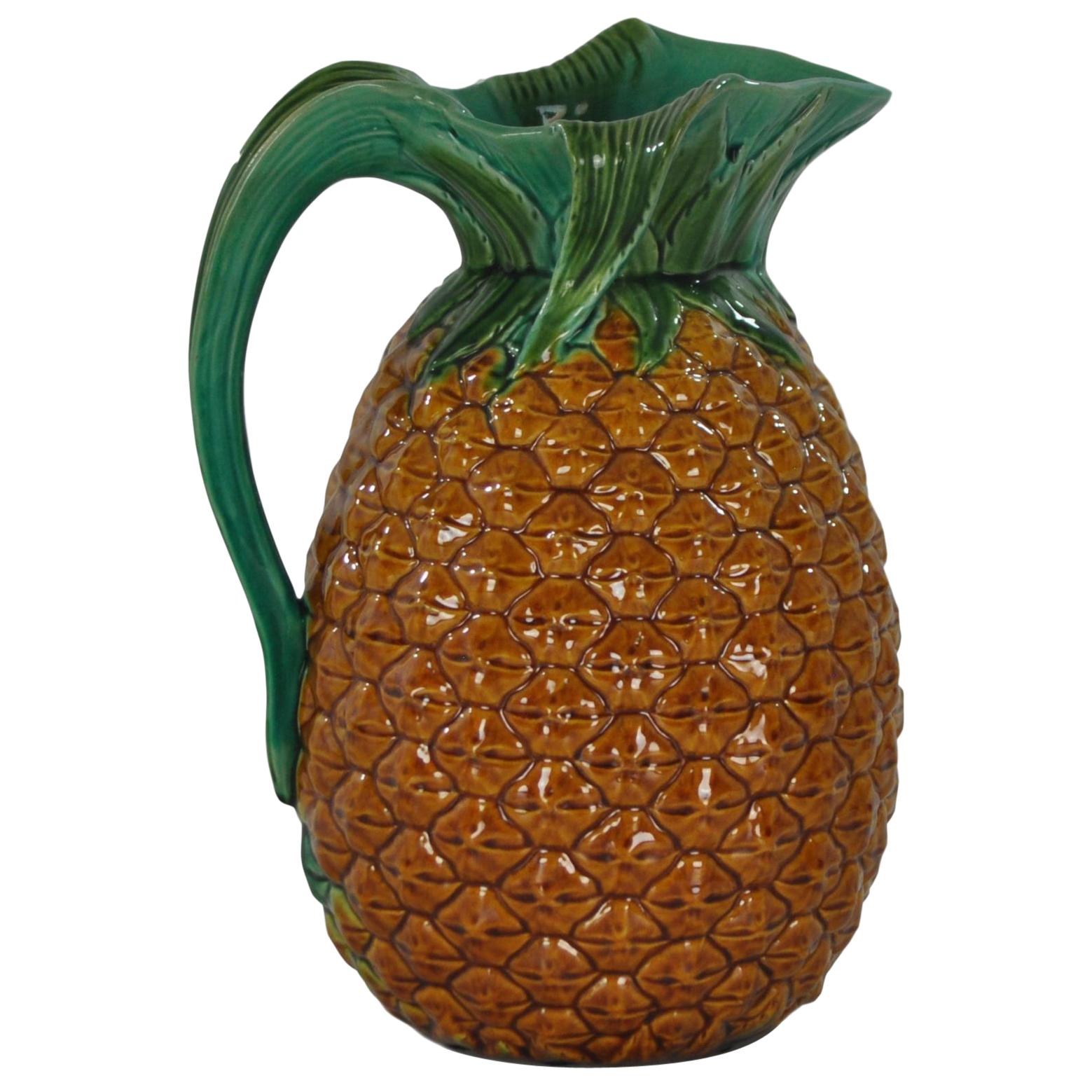 Minton Majolica Pineapple Jug pitcher, English, ca. 1853