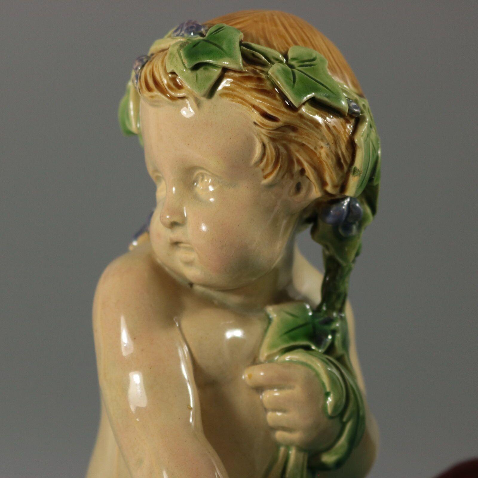 Minton Majolica Putti Shell Carriers For Sale 7