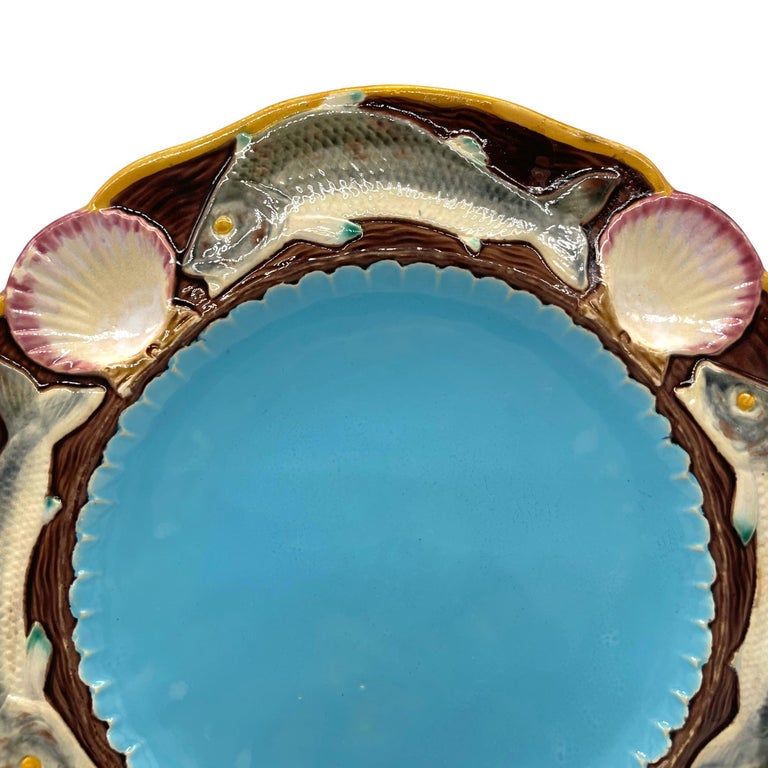 Minton MajolikaFisch und Muschelteller mit Fisch und Muscheln