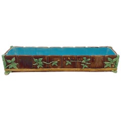 Vintage Minton Majolica Small Jardinière Flower Trough Singed, Dated 1871