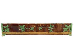 Minton Majolica Small Jardinière Flower Trough Singed, Dated 1871