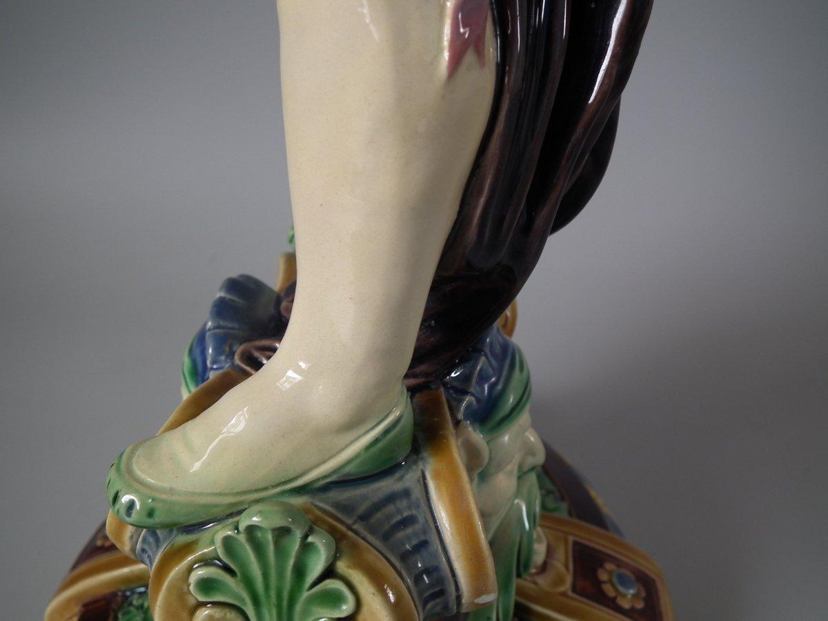 Minton Majolica Tudor Figure Candelabra For Sale 6