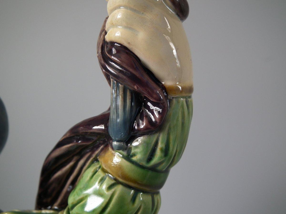 Minton Majolica Tudor Figure Candelabra For Sale 10