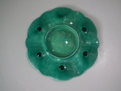 Minton Majolica Turquoise 6 Well Oyster Plate