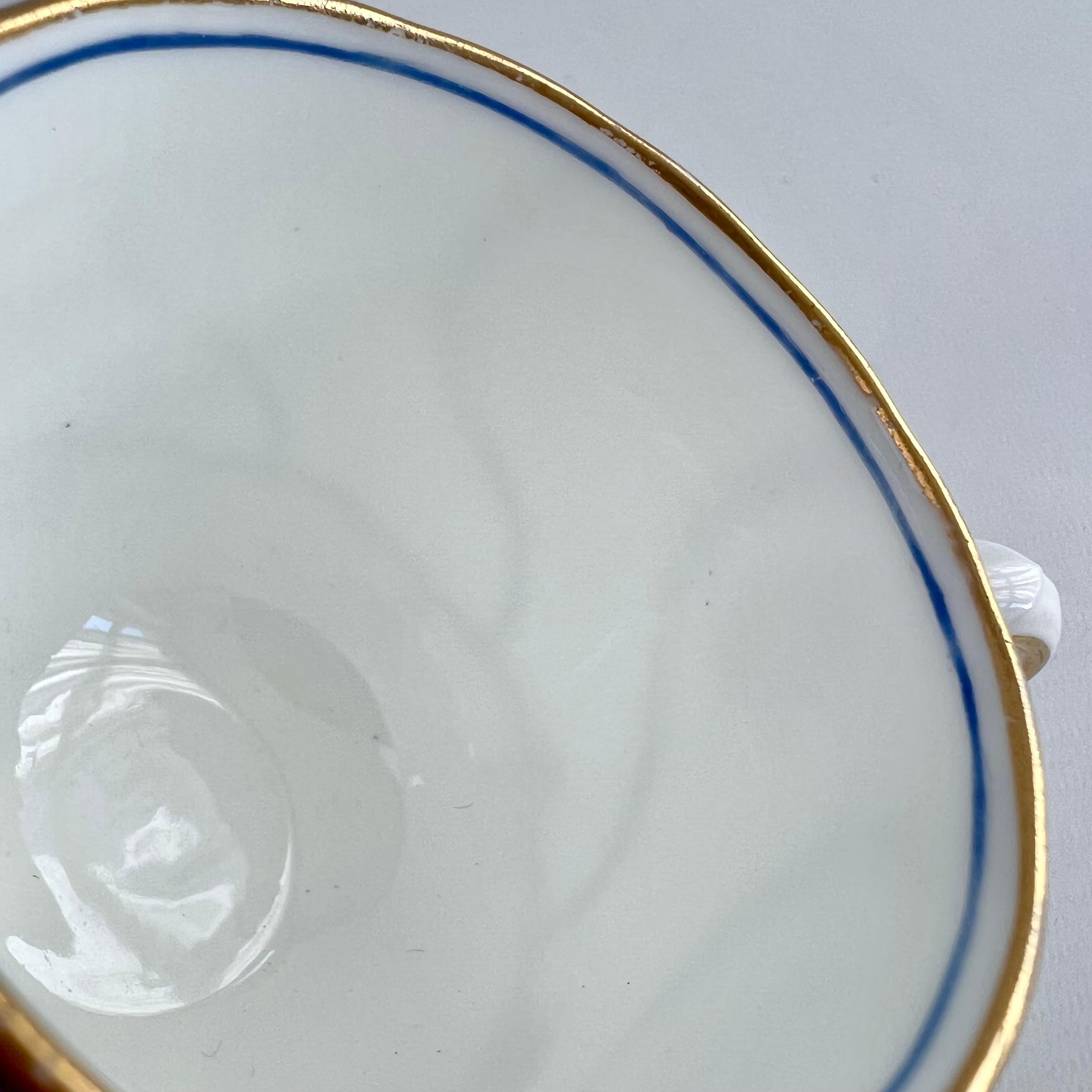 Minton Orphaned Coffee Cup, Spiral Fluted with Blue and Gilt, Victorian ca 1881 3