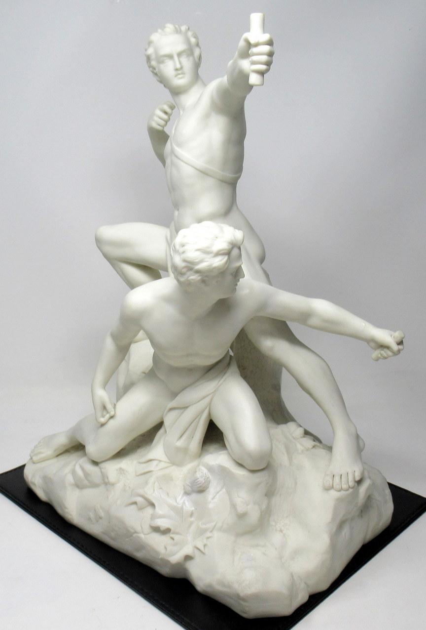 Minton Parian Nude Male Group After Albert Ernest Carrier Belleuse, 19th Century 1