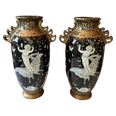 Used Minton Pate Sur Pâte Style Vases