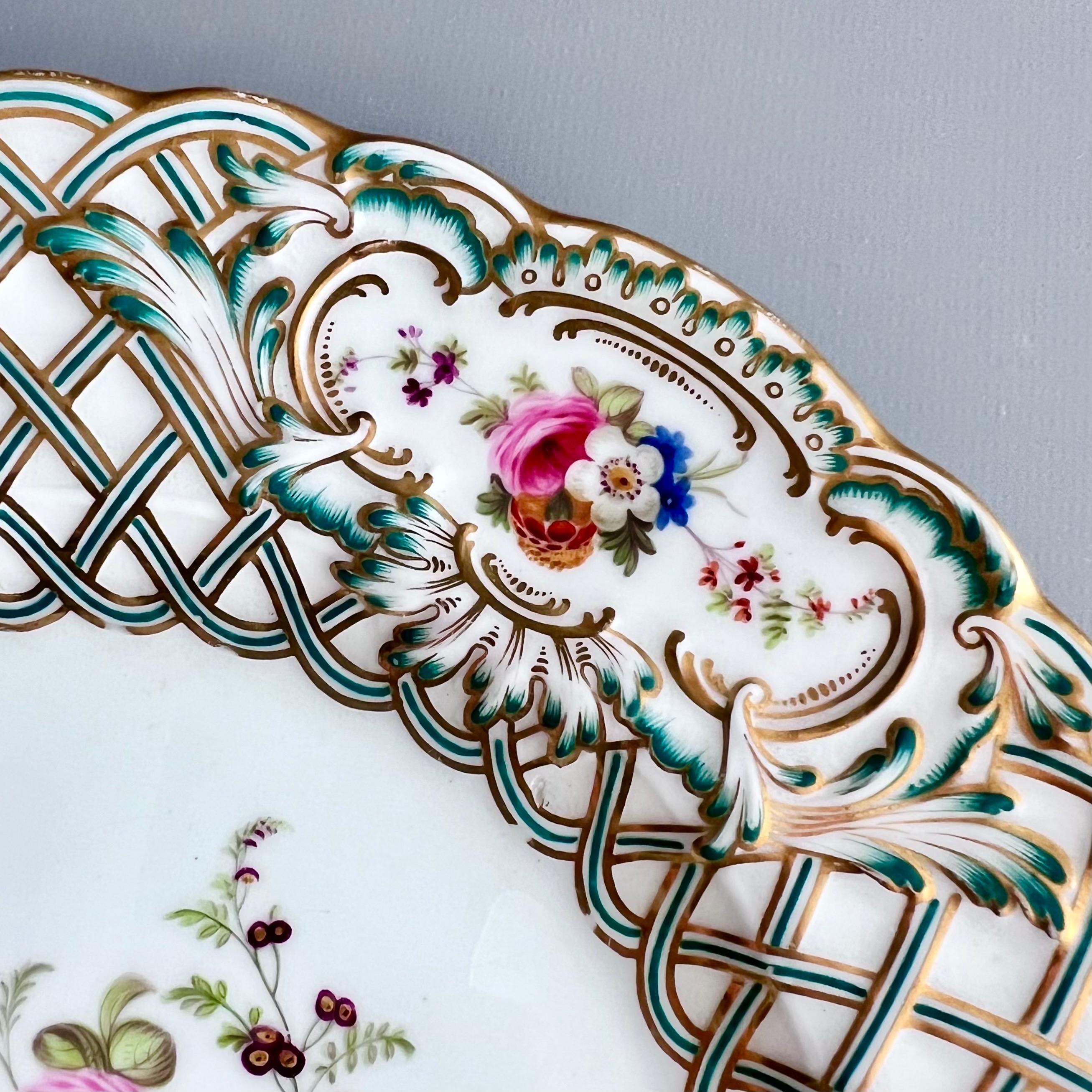 Minton-Teller, Newcastle-prägung, Blumen J. Bancroft, 1857 (4) (Englisch) im Angebot
