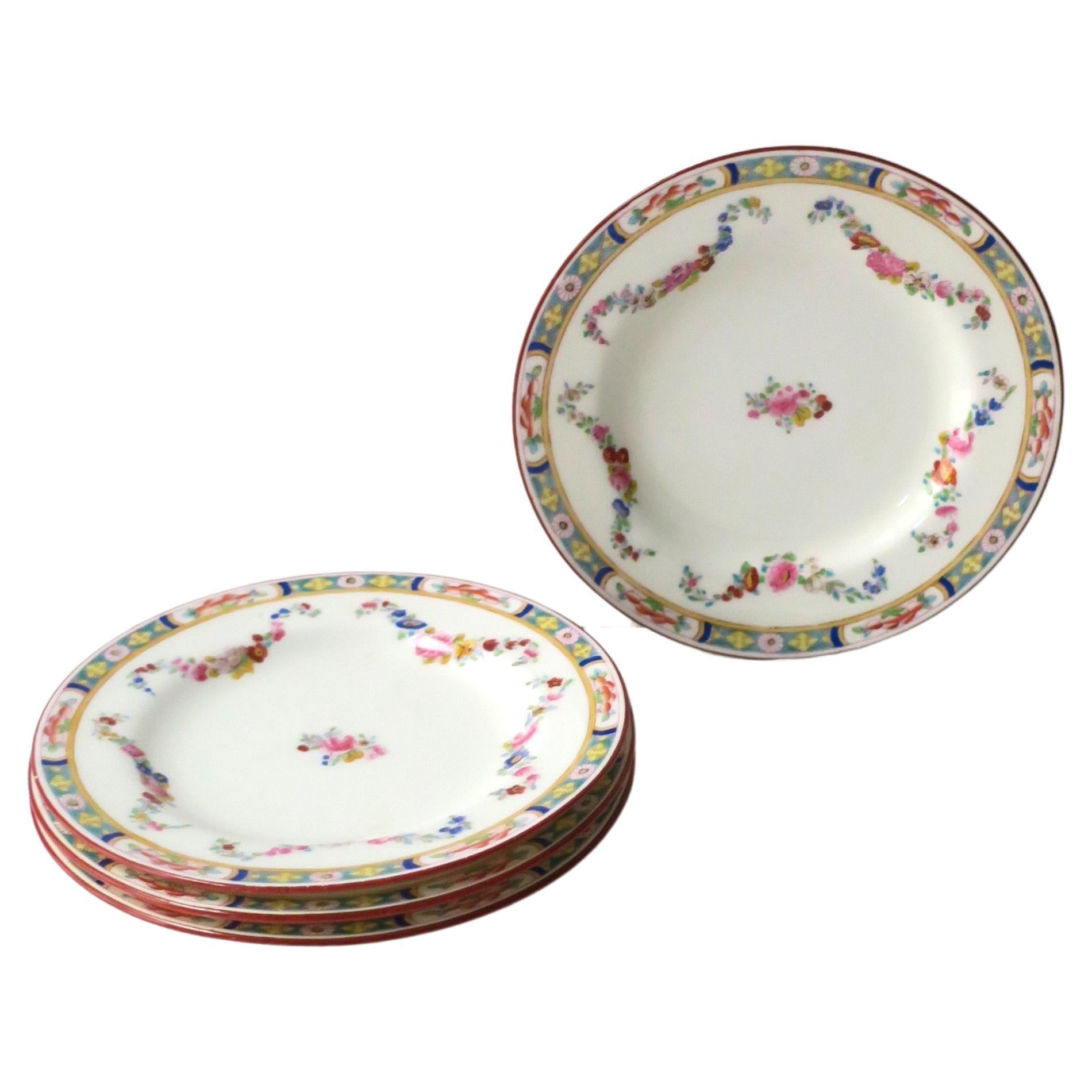 English Minton Porcelain Plates for Rhodes Bros Tacoma, Set of 4 For Sale