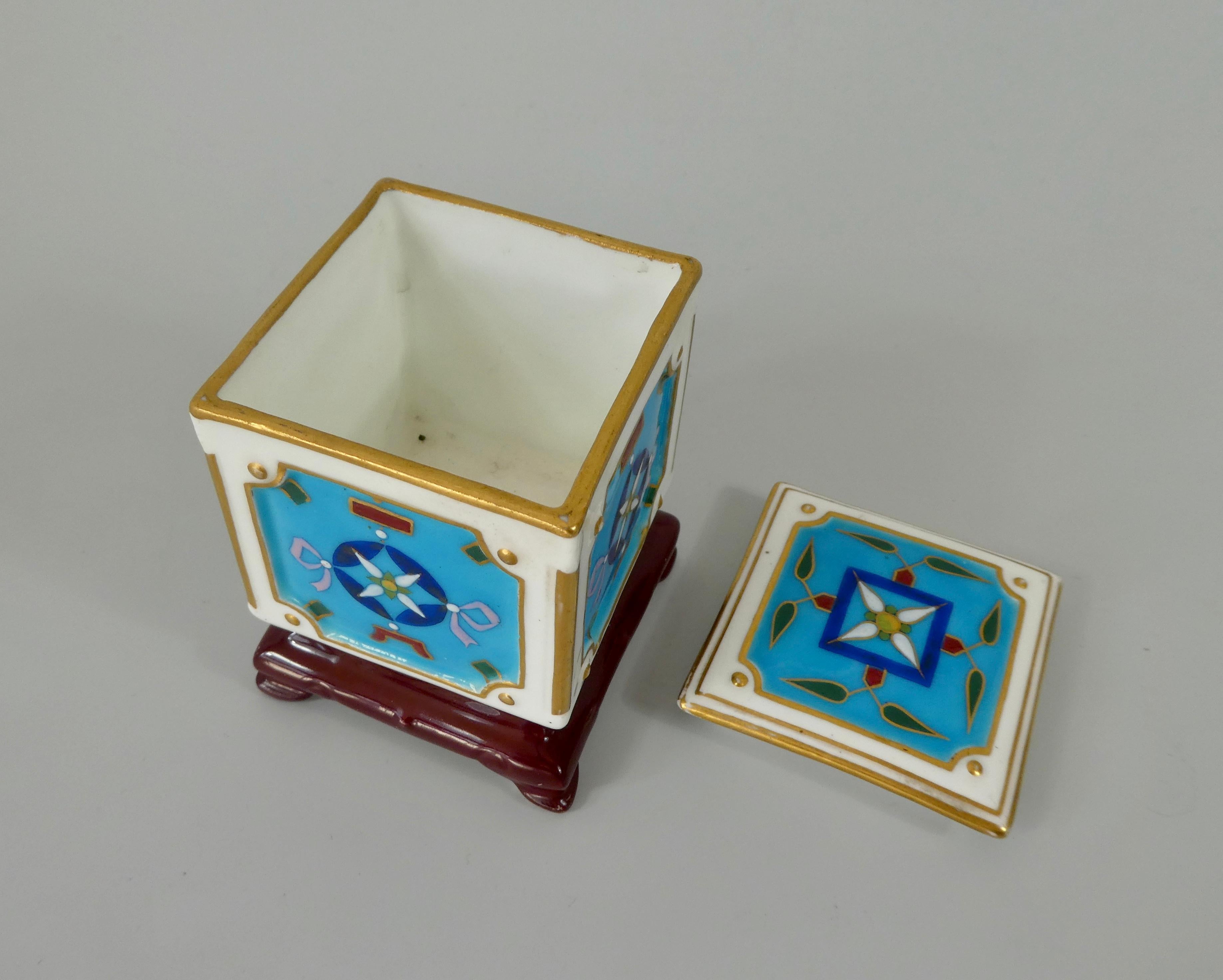 Minton Porcelain Box and Cover, Christopher Dresser Design, circa 1870 1