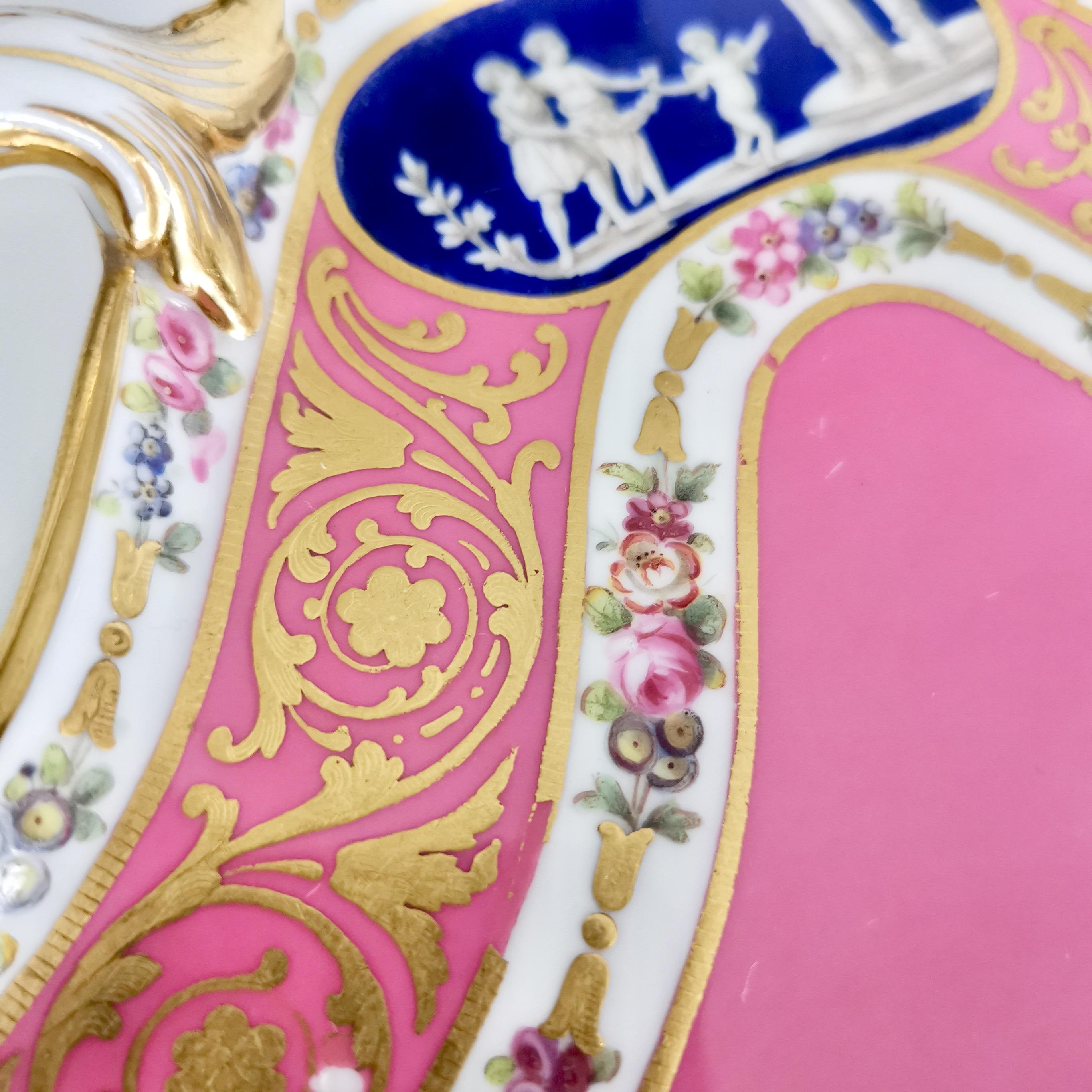 Minton Porcelain Cabaret Tray, Rose Pompadour Pink Sèvres Style, Victorian, 1876 1