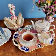 Minton Porcelain Cabaret Tray, Rose Pompadour Pink Sèvres Style, Victorian, 1876