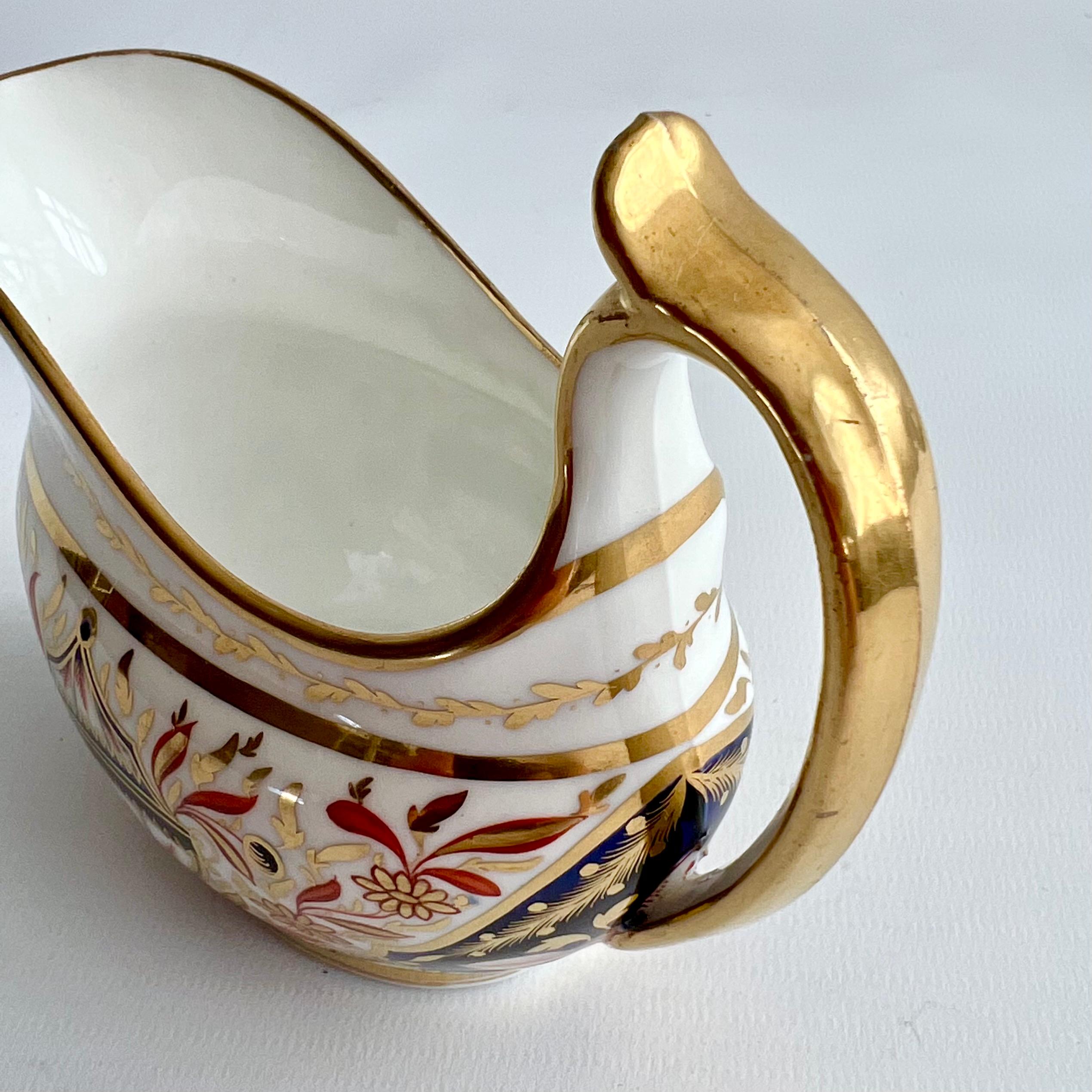 Minton Porcelain Creamer Milk Jug, Neoclassical Imari, Regency, ca 1810 For Sale 7