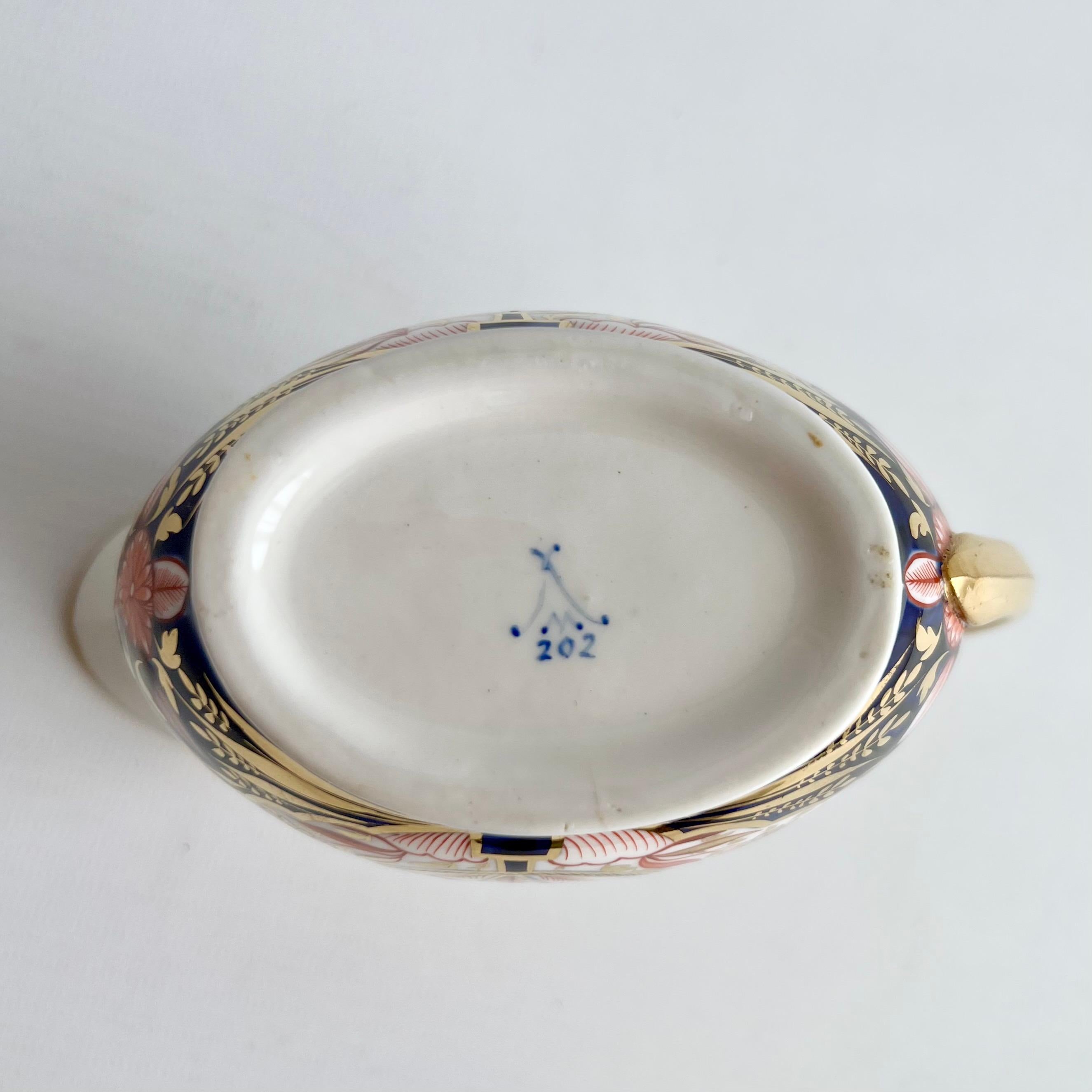 Minton Porcelain Creamer Milk Jug, Neoclassical Imari, Regency, ca 1810 For Sale 8
