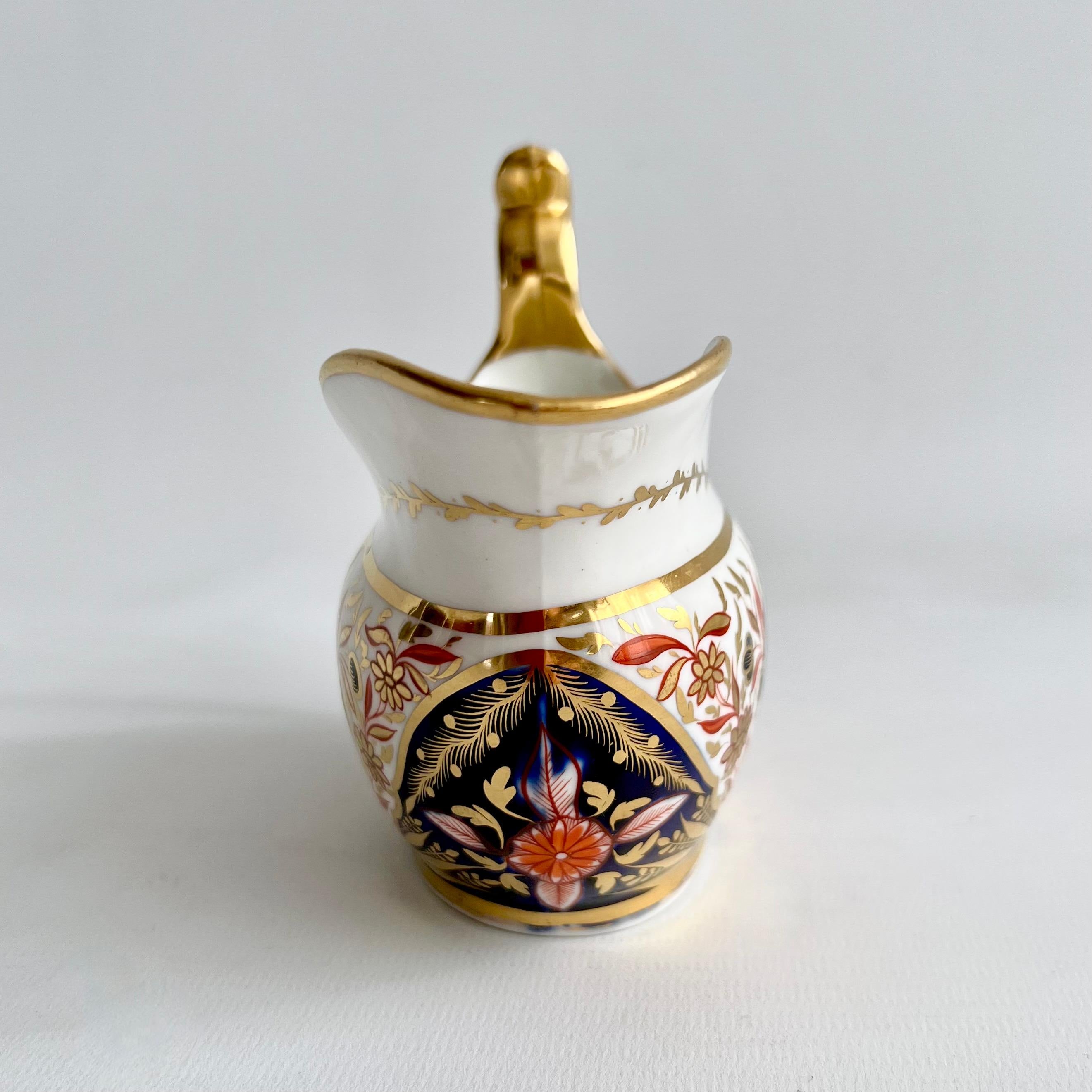 Minton Porcelain Creamer Milk Jug, Neoclassical Imari, Regency, ca 1810 In Good Condition For Sale In London, GB
