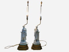 Minton Porcelain Pair Of Greek/ Roman Figures Sculptures Table Lamps (Coppia di sculture di figure greche e romane)