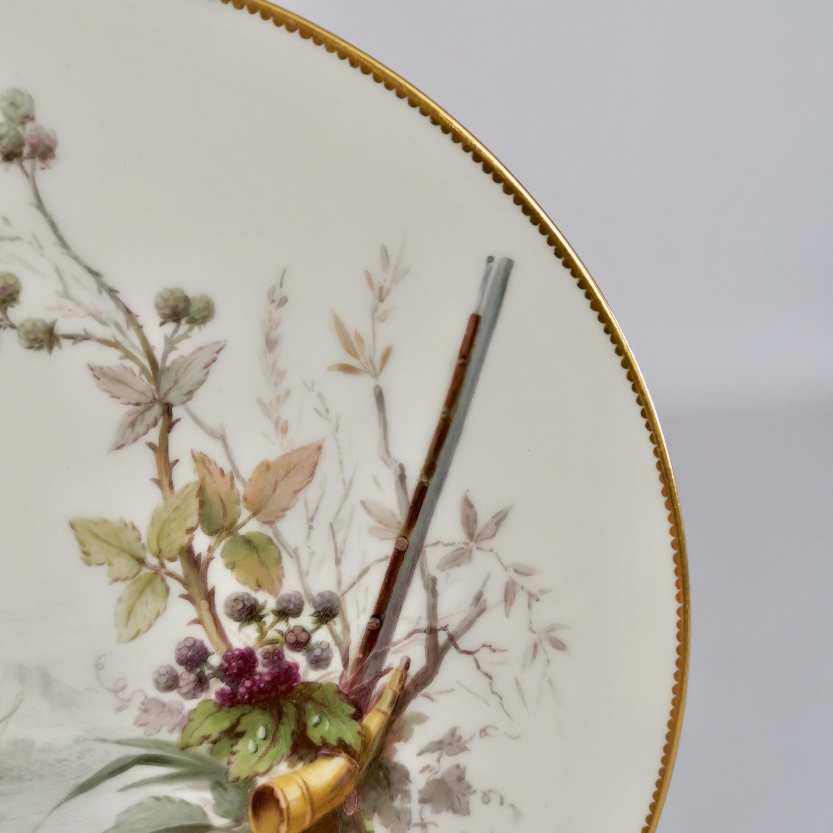 Minton Porcelain Plate, Putti and Rabbit Scene by A. Boullemier, circa 1885 4
