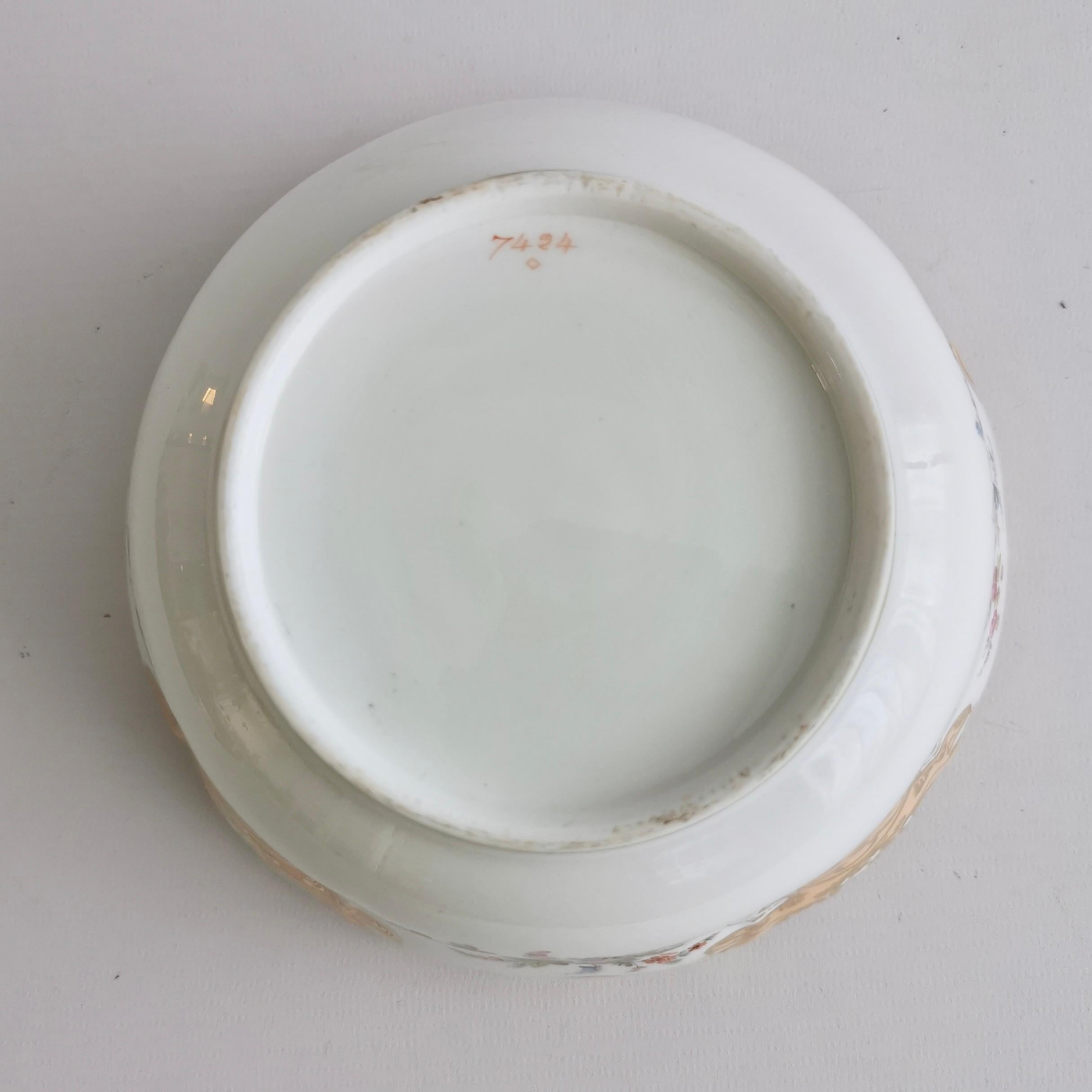 Minton Porcelain Slop Bowl, Apricot Orange Ground, Gilt and Flowers, ca 1845 10