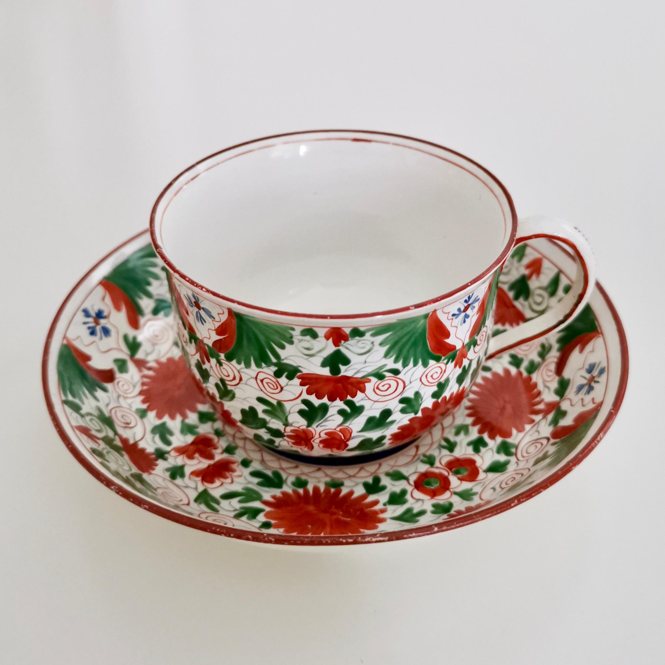 This is a beautifully hand painted teacup and saucer made by Minton around the year 1805.

Minton was one of the pioneers of English china production alongside other great potters such as Spode, Davenport, Ridgway, Coalport and others. They were