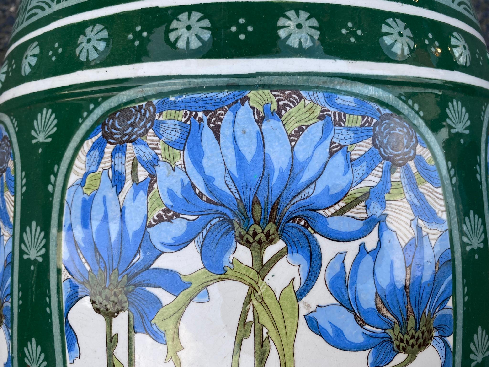 - Minton, Rare Art Nouveau Ceramic Stool circa 1880 Garden Stool?Stamped Minton 9