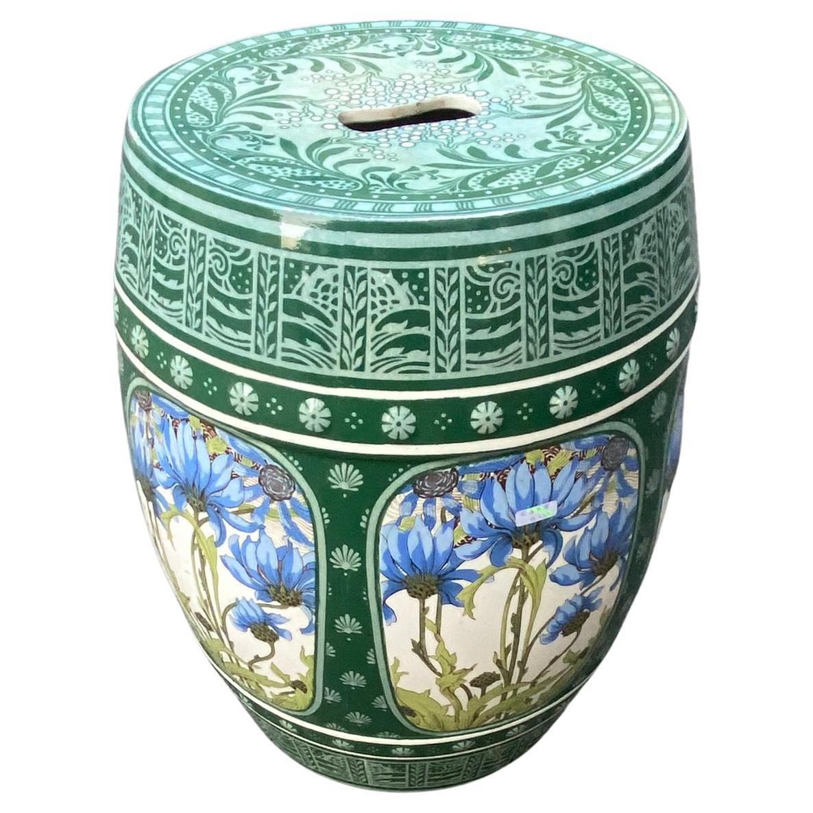 - Minton, Rare Art Nouveau Ceramic Stool circa 1880 Garden Stool?Stamped Minton