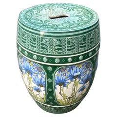 - Minton, Rare Art Nouveau Ceramic Stool circa 1880 Garden Stool?Stamped Minton