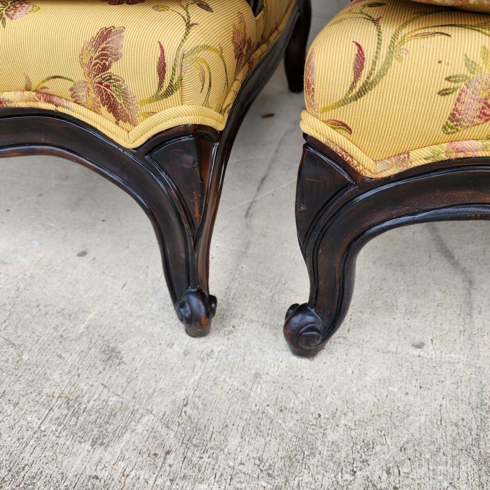 MINTON SPIDEL French Provincial Armchairs Pair For Sale 6