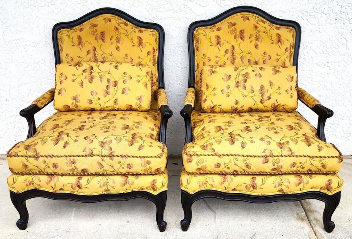 Late 20th Century MINTON SPIDEL French Provincial Armchairs Pair