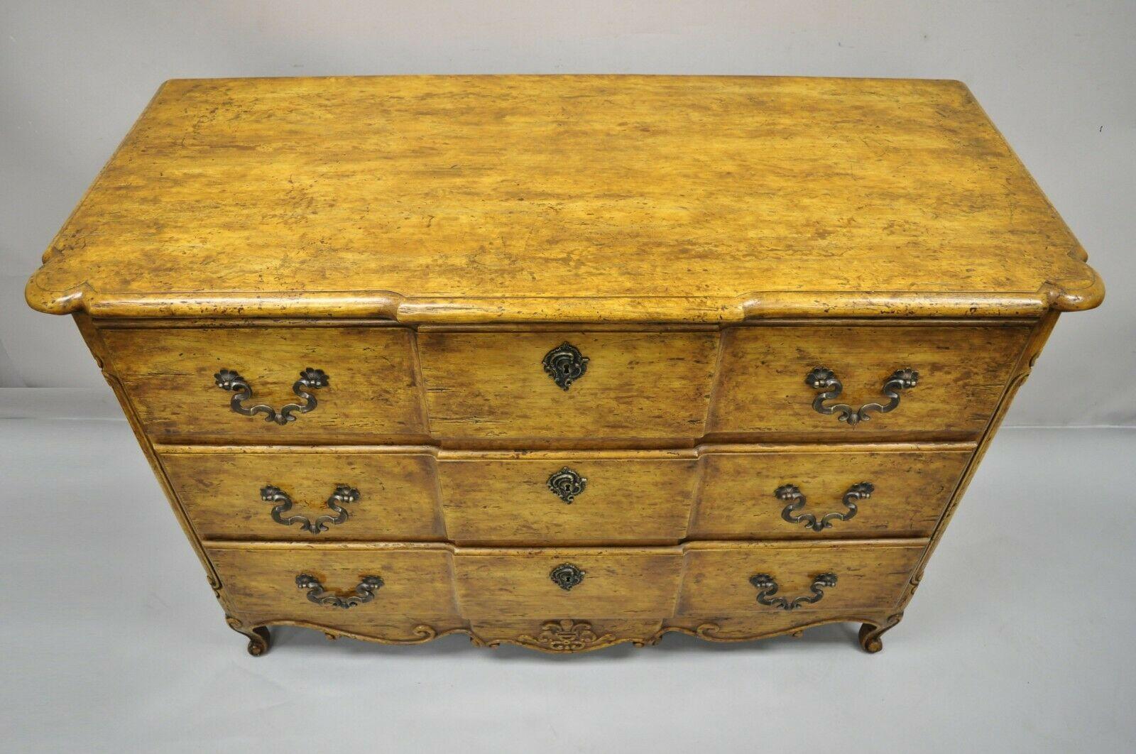 Minton Spidell 3 Drawer French Provincial Commode Bachelor Chest Dresser     7