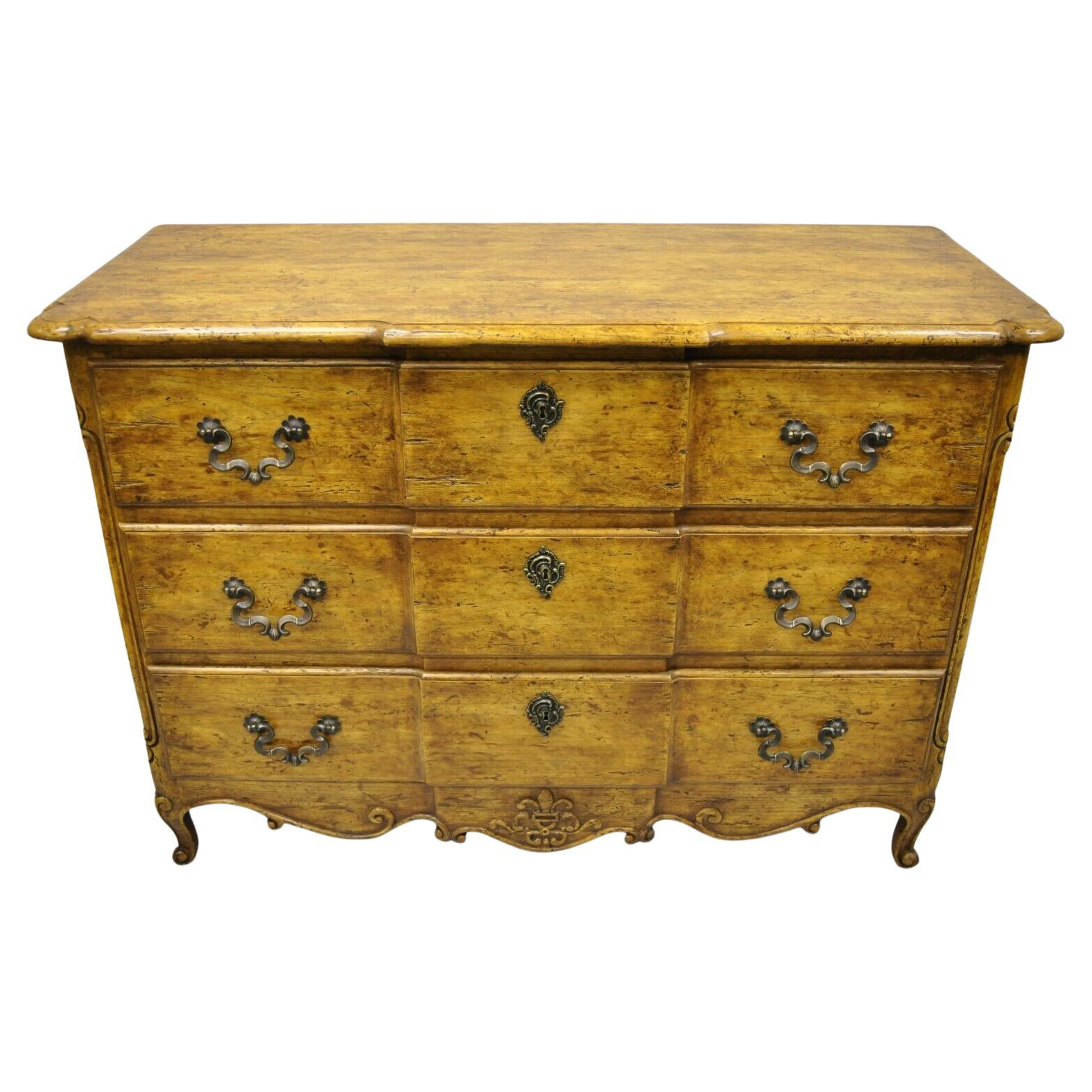 Minton Spidell 3 Drawer French Provincial Commode Bachelor Chest Dresser    