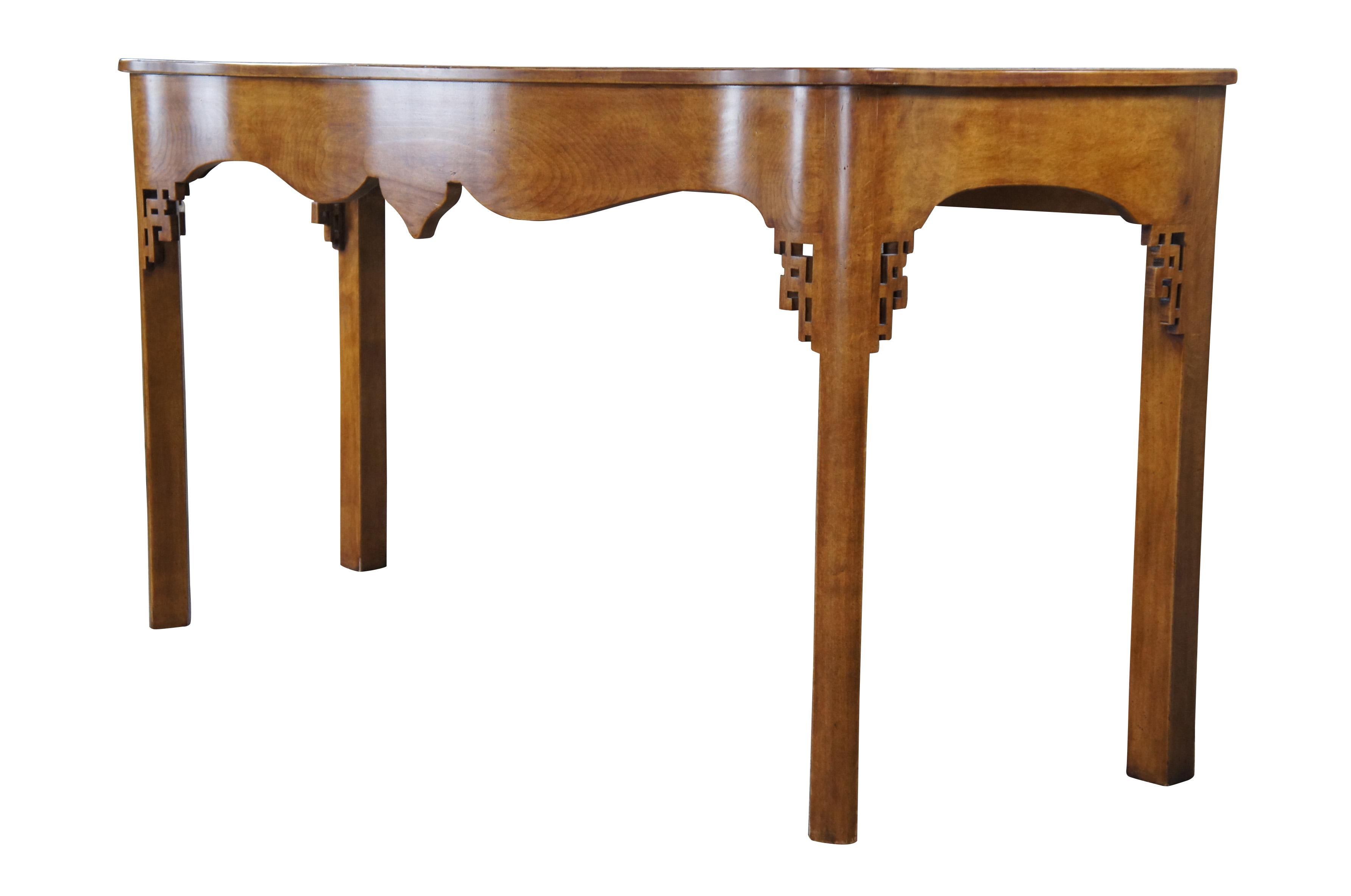 Vintage Minton Spidell Lyford Console or sideboard table.  Made of walnut featuring Chinese Chippendale and serpentine styling.

Minton-Spidell has been handcrafting beautiful furniture in Los Angeles, California for over 50 years. They are known